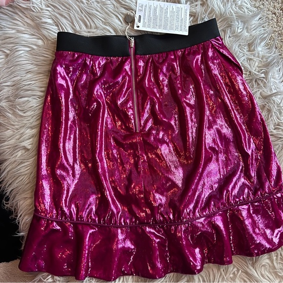 NWT Self Portrait pink velvet ruffle mini skirt - Picture 7 of 13
